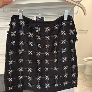 And Other Stories Black Embellished Skirt